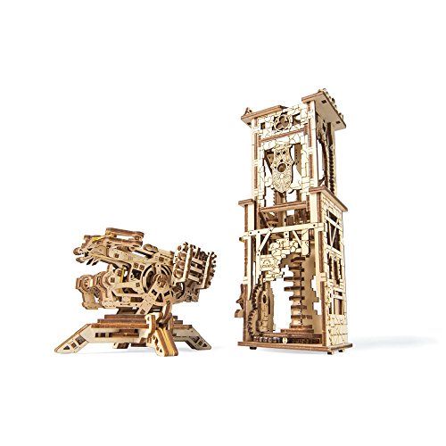 Mechanical UGEARS wooden 3D puzzle Model Archballista-Tower Construction Set