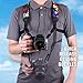 USA Gear DSLR Camera Strap Chest Harness with Quick Release Buckles, Geometric Neoprene Pattern and Accessory Pockets - Compatible with Canon, Nikon, Sony Point and Shoot and Mirrorless Cameras