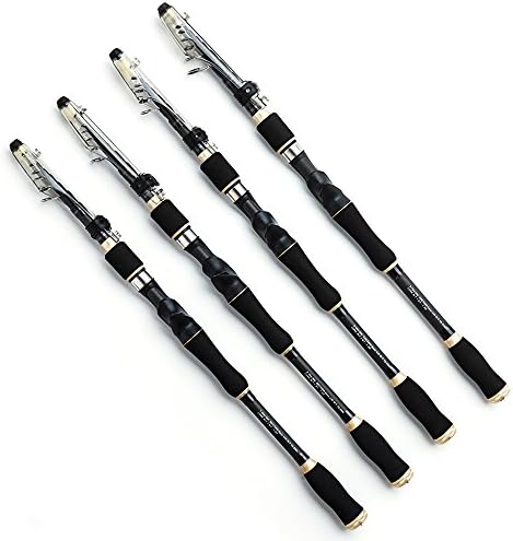 JOHNCOO Portable Telescopic Fishing Casting Rod RetractableTravel Baitcasting Fishing Rods Poles for Freshwater Saltwater Lure Rod