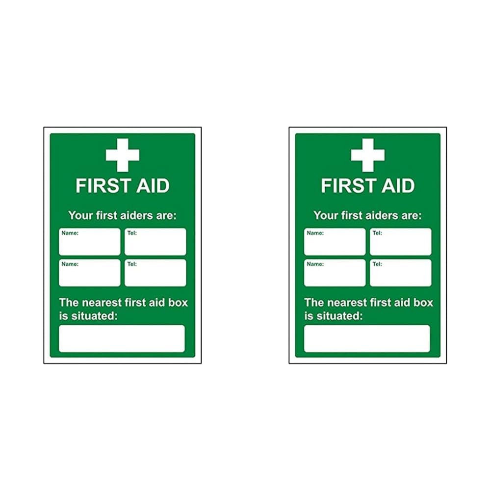 First Aid General - First Aid/First Aiders/Location - 200 X 300mm (Pack of 2)