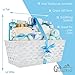 Ocean Bliss Extra Large Spa Bath Gift Basket,Great Christmas Gift, Includes 3 Bath Bombs, Shower Gel, Bubble Bath, Lotion, Scrub, Pumice Brush, Glass Candle, Slippers, Massage Stick & 5 More Items