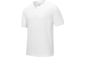Rdruko Men's Golf Shirts Collarless Henley Dry Fit Athletic Casual Performance Blade Lightweight Polo T Shirts