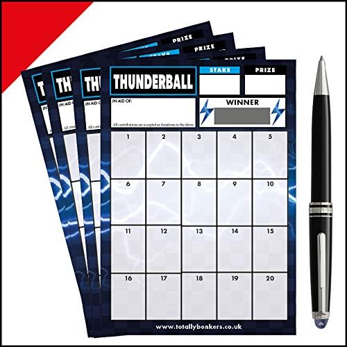 Totally Bonkers - Thunderball Fundraising Scratch Cards - 20 Square - A6 (148x105mm) - 10 Pack - TB0058 - Blind Card