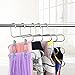 HonTop 4 Pack S-Type Multi-Purpose Pants Hangers Rack Stainless Steel Magic for Hanging Trousers Jeans Scarf Tie Clothes,Space Saving Storage Rack 5 Layers,4PCS White