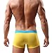 Voberry Sexy Underwear Men's Boxer Briefs Shorts Bulge Pouch Soft Underpants (M, Yellow)