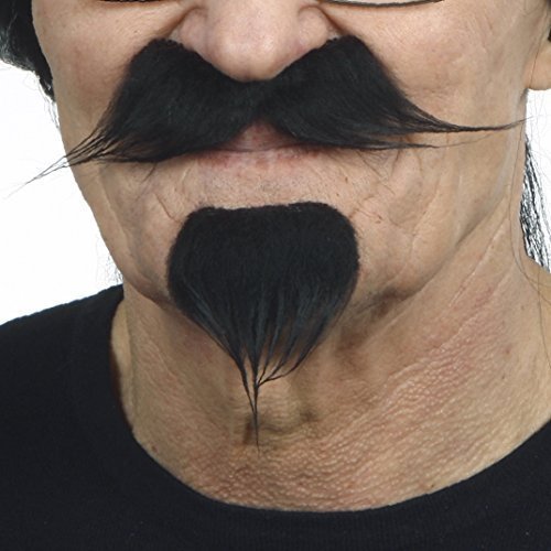 False handlebar with a goatee