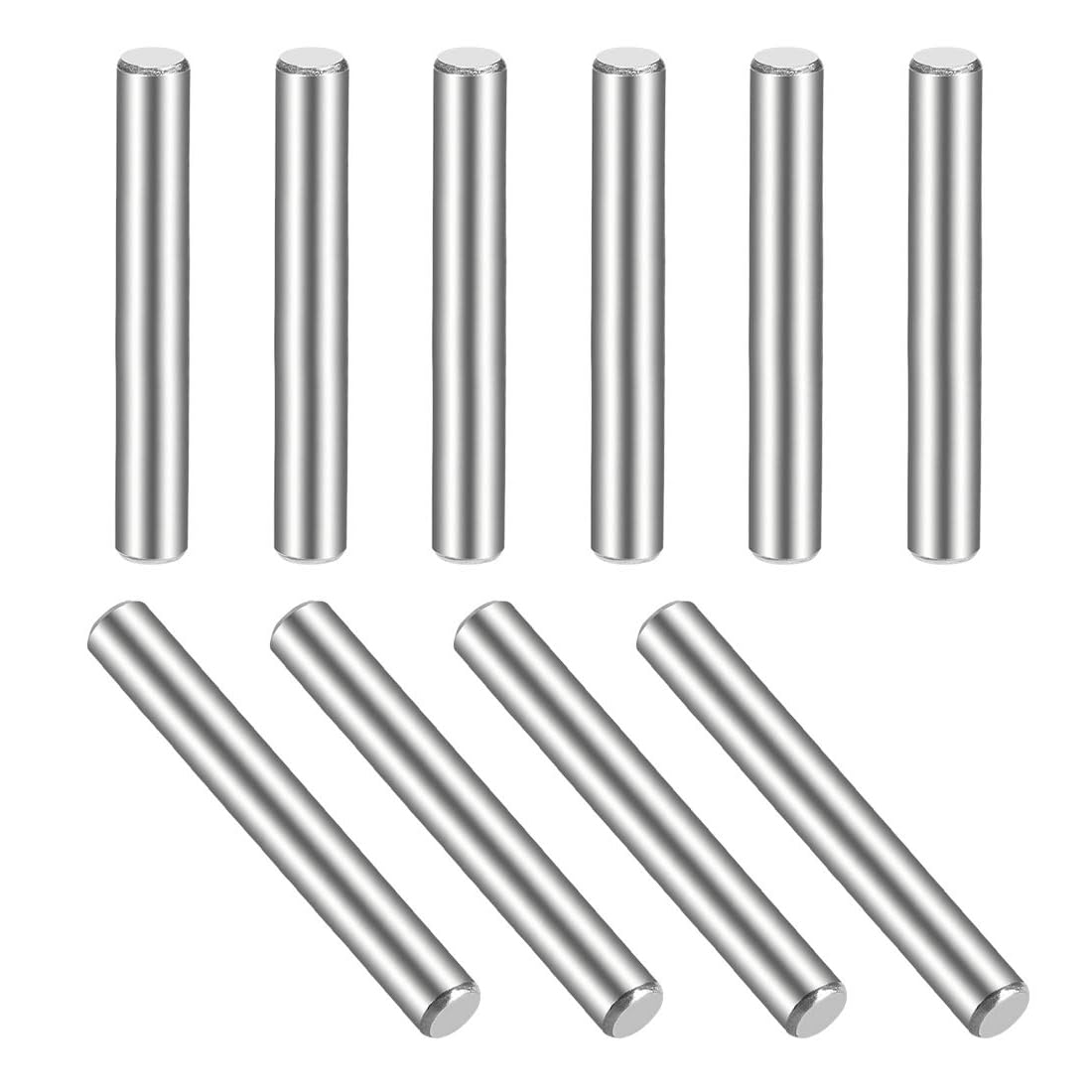 Unifizz 10Pcs 5 x 50mm Dowel Pin 304 Stainless Steel Shelf Pegs Support Shelves Silver Tone