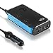 eveco EI01VE 200w Car Power Inverter DC 12V to AC 110V with Three Outlets and Dual USB Ports Car Adapter Charger for Laptop Smartphones PSP and DVS