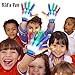 Yougai Gift for Kids Led Gloves Flashing Light Party Supplies Gloves Multicolor Led Glove for Christmas Costume Party Concert Birthday EDM Party Christmas for Boys Girls(1 Pair, White)