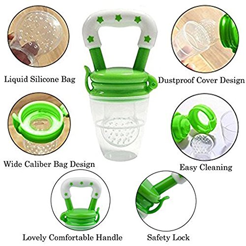Baby Fruit Feeder Pacifier 3 Pack Fresh Food Feeder Baby