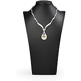 Oirlv Leather Necklace Display Stand Black Jewelry Mannequin H13.2inch