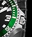 Stuhrling Original Mens Analog Dive Watch - Sports Watch Water Resistant 100 Meters - Watches for Men Aqua-Diver Stainless Steel Link Bracelet Mens Watches Collection (Green-A)
