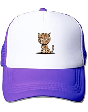 Angry Leopard Cat Unisex Mesh Hat Adjustable Sports Baseball Cap
