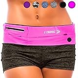Running Belt Best Waist Pack: Fanny Pouch Waistband Case (Pink Sport Fit) Holds All Cell Phones Sports Fitness Holder Bag fits Women Men Jog Runners With Water Resistant Zipper Pocket All Waist Sizes