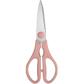 Pink Kitchen Shears, 8.5" Heavy Duty All Purpose Stainless Steel Scissors | Dishwasher Safe Kitchen Scissors With Soft Comfort-Grip Handle, Food &amp; Meat Scissors, Home, Kitchen, Everyday Use