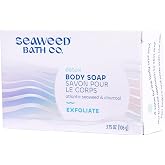 Seaweed Bath Co. Exfoliate Detox Body Soap, 3.75 Ounce, Sustainably Harvested Seaweed, Charcoal (Packaging May Vary)