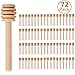 72 Pack Mini 3 Inch Wooden Honey Dipper Sticks, Honey Stirrer Honey Wand for Honey Jar Dispense Drizzle Honey and Wedding Party Favors