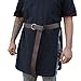 Armory Replicas Simple Brown Medieval Leather Belt with Steel Ring