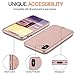 MYRIANN 360TP-RoseGold-01 Dual Layer Textured Ultra Slim Shock Absorbent PC, 360 Full-Body Drop Resistant Protection with Tempered Glass Screen Protector for iPhone X - Rose Gold