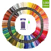 Premium Embroidery Floss 150 Skeins SOLEDI Rainbow Colors Embroidery Thread Cross Stitch Threads for Friendship Bracelets Comes with 23 pcs Embroidery Tools