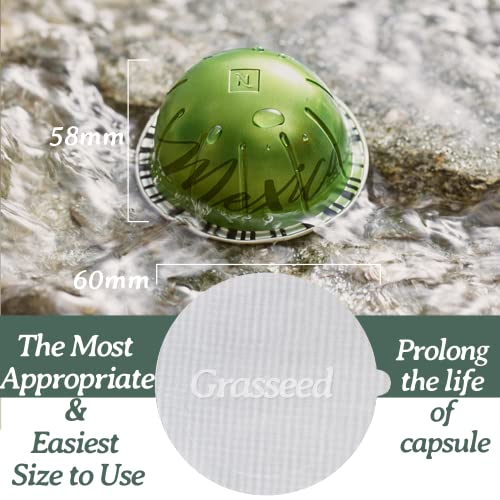 Grasseed Aluminum Foils Lids to Reuse Coffee Pods Compatible with