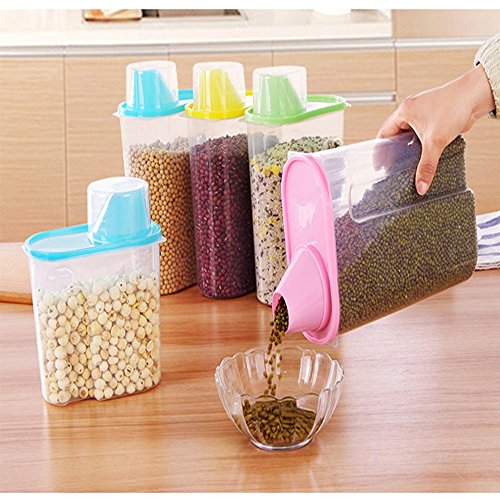 Amapower 1.9L Creative New Kitchen Food Cereal Grain Bean Rice Household Storage Container Box