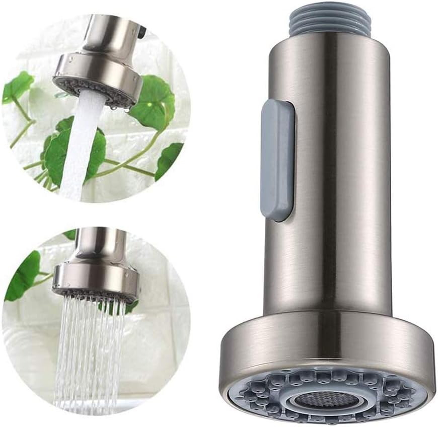 2 Modes Pull Out Faucet Spray Head Multi Function, Replacement Spray Nozzle Head Taps for Kitchen, Bathroom, Bath Basin, Sink 1/2" Connections with Control Button - Image 3
