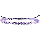 Handmade Natural Cylinder Gemstone Bead Bracelet – Adjustable Waterproof Wax Cord with Hand-Knotted Design, Minimalist Stylish Jewelry for Women