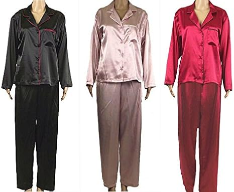 satin pjs m&s