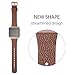 Austrake for Fitbit Blaze Bands with New Metal Frame, Replacement Leather Slim Straps with Stainless Steel Buckle for Fitbit Blaze Strap for Women Men,Brown