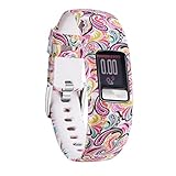 Cumeou Compatible Garmin Vivofit 4 Bands, Silicone Replacement Sport Band Printed Bracelet Strap Compatible with Garmin Vivofit 4,Fashionable Fitness Accessory Wristbands,Large/Small