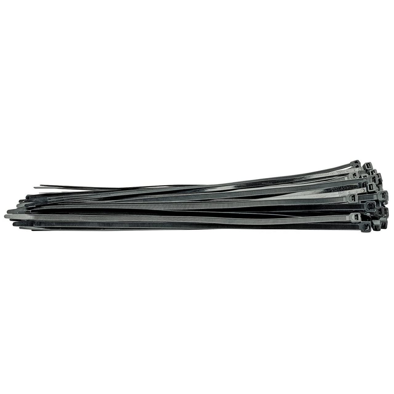Draper 70403 Nylon 7.6 x 400mm Black Cable Ties (100 Pieces)