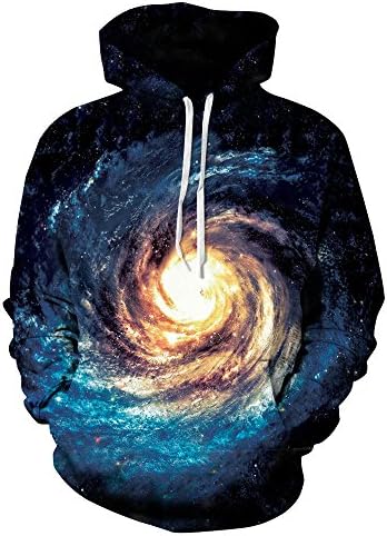 Azuki Unisex Realistic 3D Print Pullover Hooded Sweatshirt Hoodies with Big Pockets - 48 Kinds of Styles for Choose, Theres Always one Style You Like, Series 16, XXX-Large