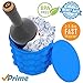 Ice Genie Cube Maker - Best Dual Chamber Party Ice Bucket with Lid - Easy Release Silicone Ice Cube Tray - Extra Large 5.7" x 5.2" Arctic Ice Molds - Best Kitchen Tool Gift for Him/Her/Men/Women