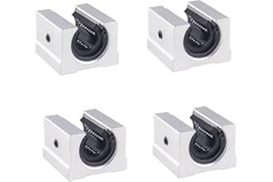 CHUANGNENG SBR12UU 12mm 4PCS Aluminum Open Linear Motion Slide Unit with Open Bearing for Linear Rail