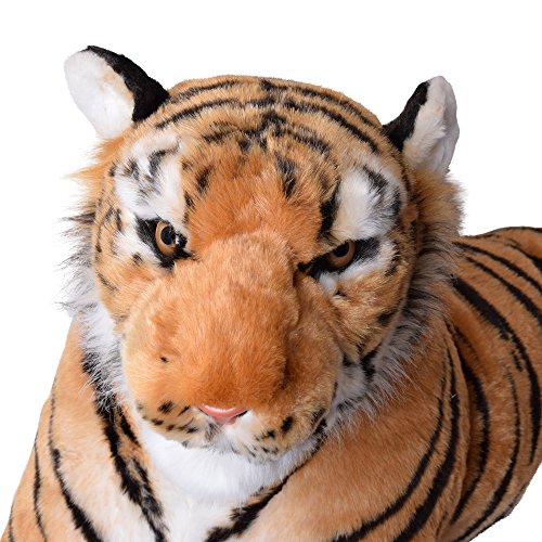 TE-Trend XXL Tiger Großkatze Raubkatze Kuscheltier Dekoration Plüsch 160cm Stofftier liegend braun – Bild 6