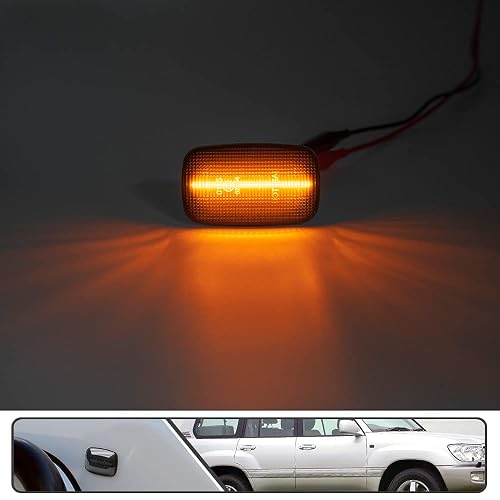 Pair For Toyota Land Cruiser 70 80 100 Series Amber Side Marker LED Signal Light Pair For Toyota Land Cruiser 70 80 100 Series Amber Side Marker LED Signal Light
