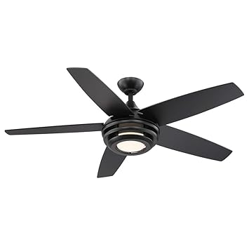 Amazon Com Eglo 5 Blade Ceiling Fan W Matte Black Finish Matte