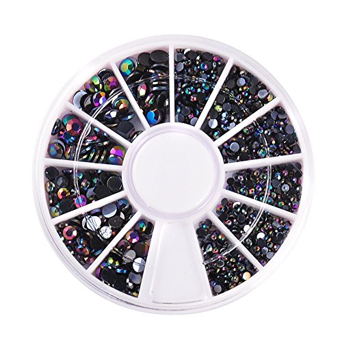 Biutee 10 Wheels nail art decor accessories Nail Rhinestones Premium Manicure Nail Art Decorations Total of 15000 Gems Nail Tools