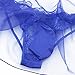 FEESHOW Men's Jockstrap Lace Briefs SISSY POUCH Underwear Ruffle Skirted Crossdress Panties Blue Medium