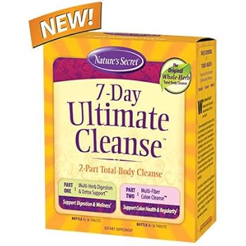 7 Day Ultimate Cleanse Kit By Natures Secret 2 Part Fiber Herb Total Body Cleanse 72 Tablets Pack Of 2