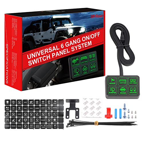 6 Gang Switch Panel, Niking Auto Universal Circuit Control Box Relay ...