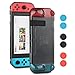 Kungber TPU Anti-Scratch Back Case Cover for Nintendo Switch Ergonomic Accessories Skin With Joy-Con & Thumb Grips