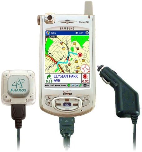 Pharos Pocket GPS Navigator Samsung i700 US Maps DC Charger PDA Holder