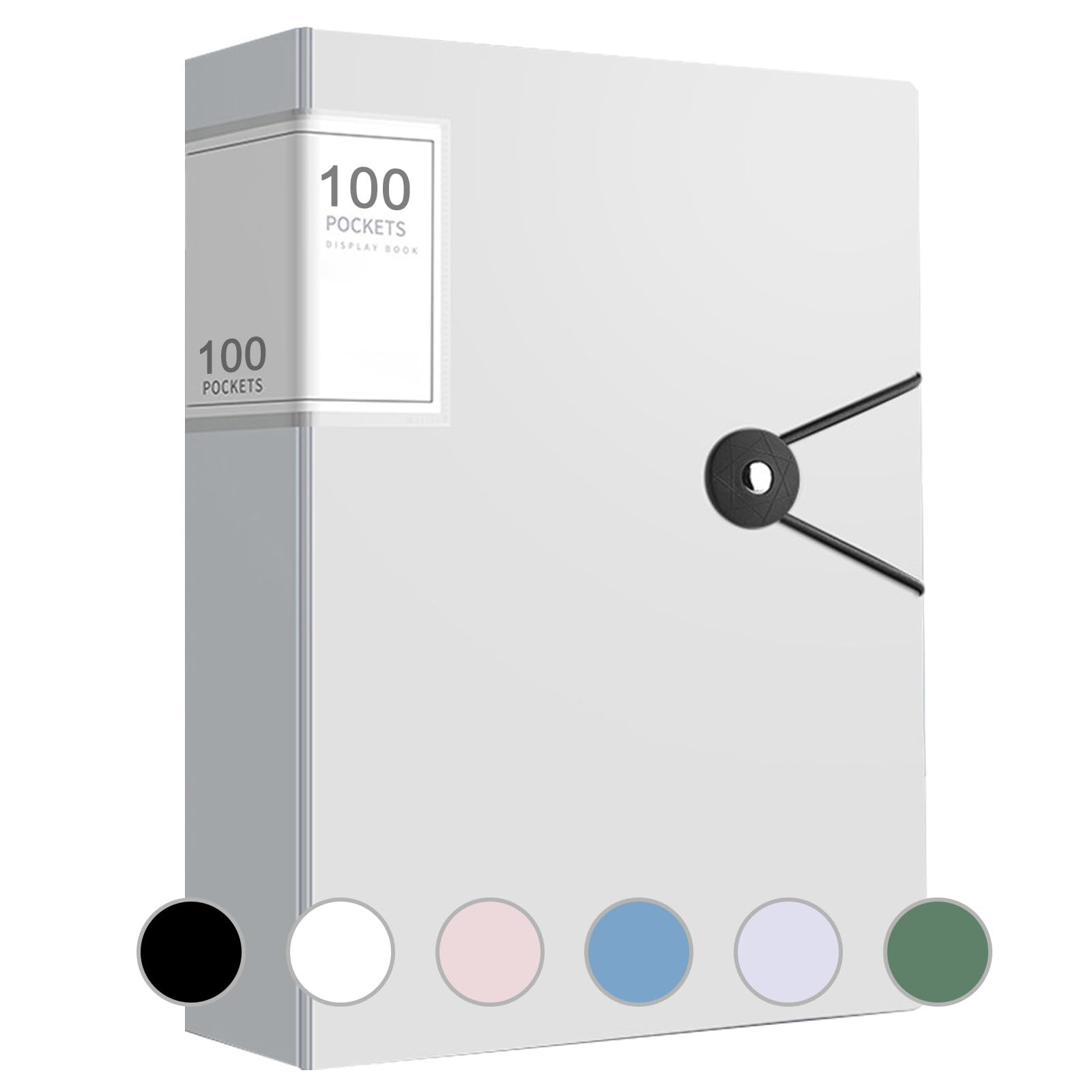 A4 Display Folder with Plastic Sleeves, 100 Pockets A4 Presentation Folders with Plastic Sleeves, Folders with Plastics Pocket, White