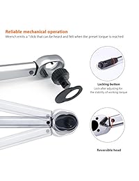 Juego de llaves dinamométricas de 1 2" con adaptador de 3 8" y barra de extensión (10 150 pies 13,6 203,5 Nm)   HTW2A