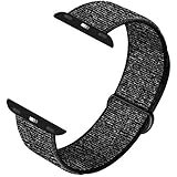 INTENY Sport Band Compatible with Apple Watch 38mm 40mm, Soft Sport Loop, Strap Replacement for iWatch Series 5, Series 4, Series 3, Series 2, Series 1 (Black Nike, 38mm 40mm)