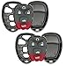 Keyless2Go Replacement for New Shell Case and 5 Button Pad for Remote Key Fob with FCC KOBGT04A - Shell ONLY (2 Pack)