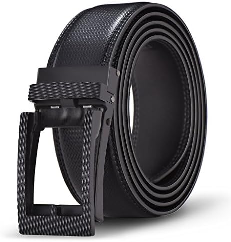 Men’s Genuine Split Leather Belt Ratchet Dress Belt with Automatic Buckle by Melrtrich-Big Sale