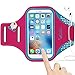 LivingABC Workout Armband for iPhone 7 8 Plus, VCOO Phone 6s/6 Plus Arm Band for Sports, Running Holder for Samsung Galaxy LG HTC Nokia Moto with 5.5 Inch Screen (Red)
